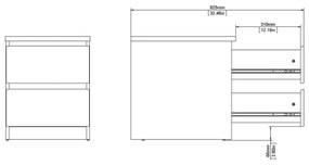 Нощно шкафче в дъбов декор Naia - Tvilum