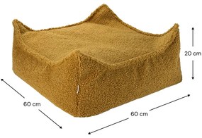 Кафяв детски пуф от букле Square – Wigiwama