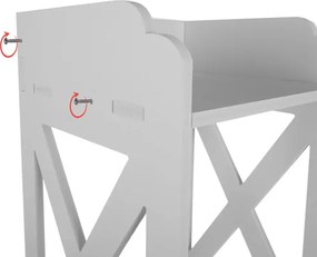 Свободностоящ шкаф за баня, с държач за тоалетна хартия, заключващ се, 80x2x2 см, компактен и стилен дизайн Ruhhy