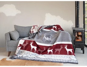 Червено-сиво покривало за легло 150x200 cm – Mila Home