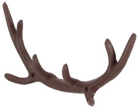 Кафява метална стенна закачалка Antlers – Esschert Design