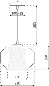 Пендел WHITE MARBLE APP908-1CP