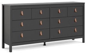 Черен нисък скрин 159x80 cm Madrid – Tvilum