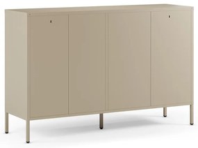 Кремав метален скрин 140x90x40 cm Fayna – Marckeric