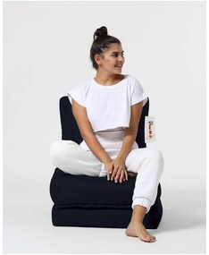 Черен градински пуф за сядане Siesta – Floriane Garden