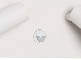 Външна стенна лампа бяла с LED 2-светлина сензор за движение - Simon