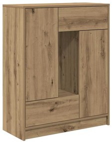861858 vidaXL Бюфет с чекмеджета и вратички, дъб артизан, 73x31x90 см