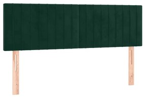 346253 vidaXL Горни табли за легло, 2 бр, тъмнозелени, 72x5x78/88 см, кадифе
