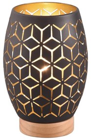 Черна настолна лампа (височина 21 cm) Bidar - Trio