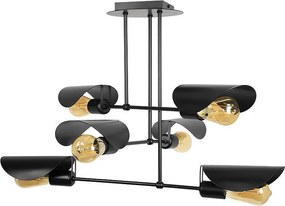 Плафон ПАРМА, черен, 6xE27