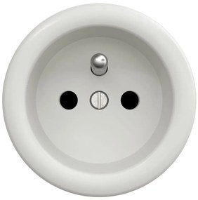 Kliklap - Ретро домашен контакт без рамка 230 V, бял