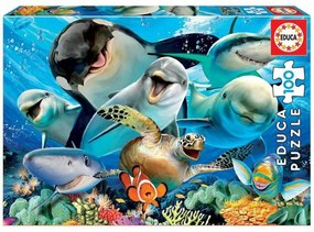 Пъзел Educa Selfie Under the Sea (100 pcs)