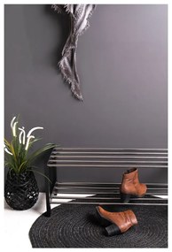 Черна етажерка за обувки от тополова дървесина Padova - House Nordic