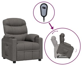 3143530 vidaXL Изправящ стол, тъмносив, текстил