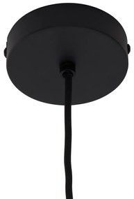 Ретро висящ полилей черен с бронзово стъкло - Bizle