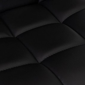 Черни бар столове в комплект от 2 бр. с регулируема височина от имитация на кожа (височина на седалката 93 cm) – Casa Selección