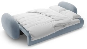 Сиво-син кадифен сгъваем/с място за съхранение диван 262 cm Tonale – Cosmopolitan Design