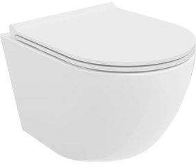 Mexen Lena мивка wc Rimless с капче за плавно затваряне slim, дуралпласт, бяла с лъскав завършек - 30220500