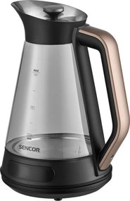 Sencor - Електрическа кана с терморегулация 1,5 l 2150W/230V черна/розово-златна
