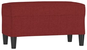 349389 vidaXL Пейка, виненочервен, 70x35x41 см, плат