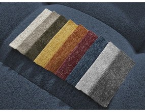 Син шенилов сгъваем/с място за съхранение ъглов диван (десен ъгъл) Roxelane – Bobochic Paris