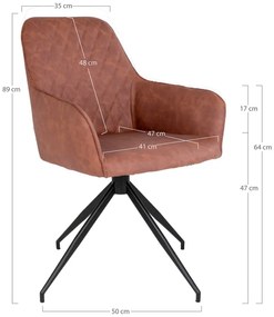 Светлокафяв тапициран трапезен стол Harbo – House Nordic