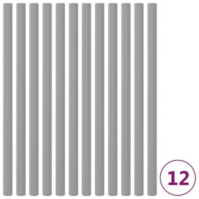 92957 vidaXL Пяна за стълб на батут 12 бр 92,5 см сива