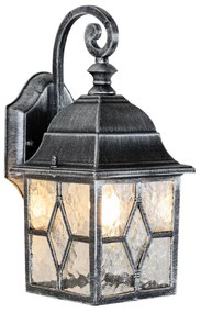 Романтичен външен стенен фенер антично сребро - London