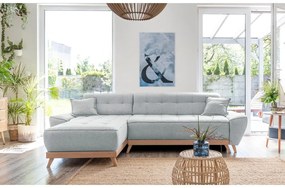 Светлосив разтегателен диван променлив ъглов диван Dazzling Daisy - Miuform