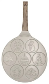 Тиган за палачинки Klausberg KB 7970, 26.5 см, 7 отделения, Незалепващо покритие, Индукция, Бежов