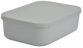 Сива пластмасова кутия за съхранение с капак 24x18x8 cm – Homéa