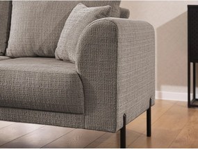 Кафяво-сив шенилов ъглов диван (ляв ъгъл/L форма) Mauris – Ropez