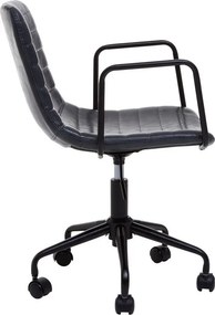 Тъмносив офис стол от имитация на кожа Forbes – Premier Housewares