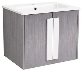 Конзолен PVC шкаф ICP 6451-2 с умивалник, 60x45x50см