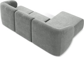 Сив шенилов ъглов диван (ляв ъгъл) Lani – Makamii