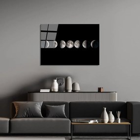 Картина върху стъкло 100x70 cm Moon Phases - Wallity