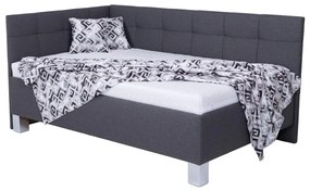 Тапицирано легло с място за съхранение без матрак MARIA PETITE 120x200 см, сиво