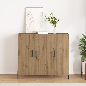 Страничен шкаф Sonata H от дъб, 90x34x80 см, от инженерна дървесина