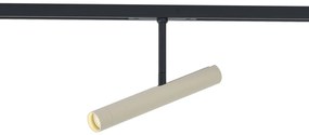 Модерен спот бежов с черно за 1-фазна релсова система - Slimline Avery