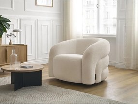 Бежово въртящо се кресло от прежда с примки от букле Elina – Bobochic Paris