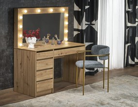 Тоалетка HOLLYWOOD XL с оглед.и осветл.ДЪБ АРТ