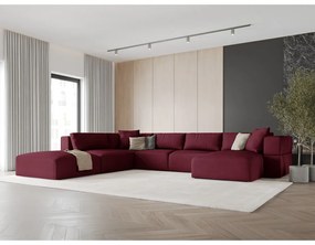 Бордо ъгъл U-образен диван, ляв ъгъл Esther – Milo Casa