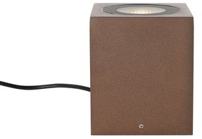 Индустриален градински прожектор ръждясал кафяв квадрат IP65 - Lennard