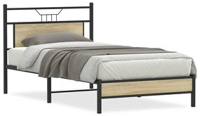 4106939 vidaXL Рамка за легло без матрак сонома дъб 100x200 см инженерно дърво