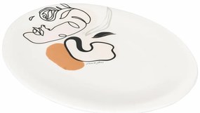 Керамична чиния за сервиране , 38 x 27,5 cm Face to Grey - VDE Tivoli 1996