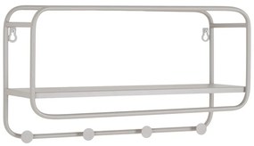 Светлосива метална стенна закачалка с рафт Feira – House Nordic