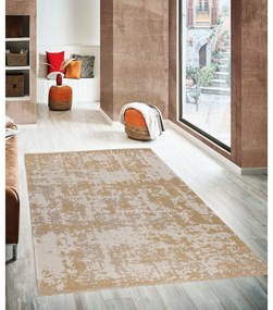Жълт и бежов памучен килим , 150 x 220 cm Casa - Oyo home