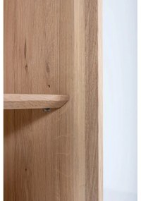 Черен/естествен нисък скрин от масивен дъб 176x100 cm Fina – Gazzda