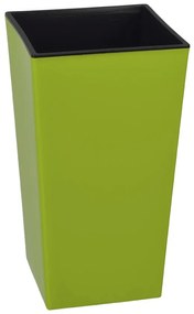 Матирана зелена саксия с грахово зърно, подходяща за използване на открито, височина 26 см Elise - Gardenico