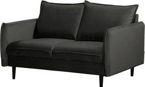 Тъмносив кадифен диван 138 cm Juli – Ropez
